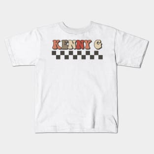 Kenny G Checkered Retro Groovy Style Kids T-Shirt